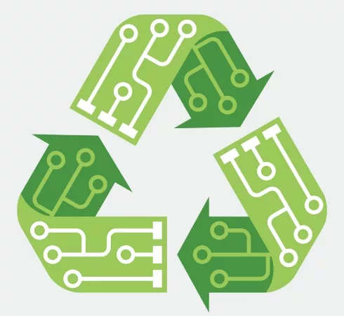 zielony znak recyklingu